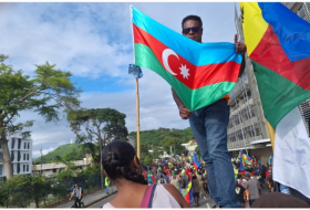  Another protest against French colonialism held in New Caledonia, Azerbaijani flag raised -   PHOTO    