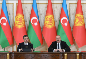 President Ilham Aliyev and President Sadyr Zhaparov made press statements 