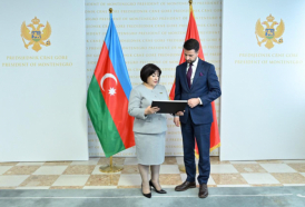   Azerbaijani parliament speaker presents “Karabakh - before and after occupation” book to Montenegrin president  