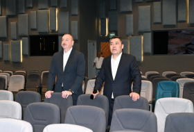  Presidents of Azerbaijan and Kyrgyzstan visit Aghdam Conference Center - PHOTOS