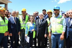 Azerbaijani PM reviews progress of work in Azerbaijan district in Türkiye's Kahramanmarash