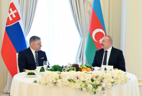 Official dinner hosted on behalf of Azerbaijani President in honor of Slovak PM