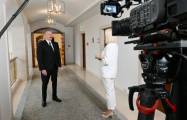  President Ilham Aliyev was interviewed by Euronews TV channel 