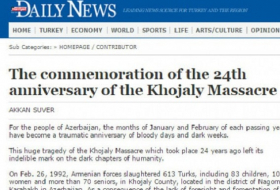 Hurriyet Daily News issues article about Khojaly Genocide