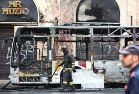 Bus catches fire, explodes in heart of Rome  