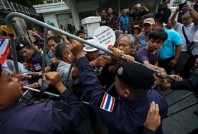 Thai protesters confront police, anti-government march blocked
 