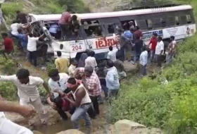 Bus crash in S. India leaves at least 45 people killed