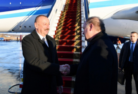 Azerbaijani president arrives in Russia for official visit