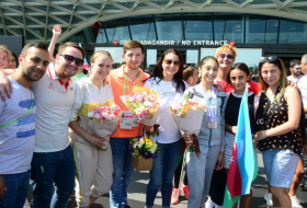 Victorious Azerbaijani gymnast returns home from FIG Championships in Moscow