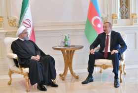  President Ilham Aliyev meets Iranian President Rouhani 