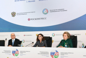   First VP Mehriban Aliyeva attends 10th Azerbaijan-Russia Interregional Forum in Moscow  