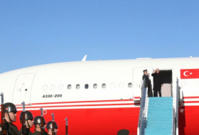   Turkish President Recep Tayyip Erdogan arrives in Azerbaijan for official visit  