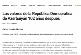  The Diplomat in Spain: The values of the Democratic Republic of Azerbaijan 102 years later 