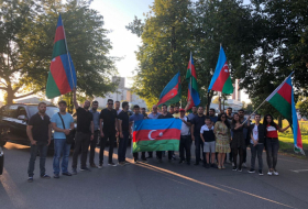  Azerbaijanis in Europe stage protests against Armenian border attacks 