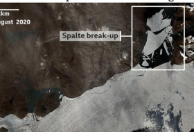Warmth shatters section of Greenland ice shelf amid climate change 