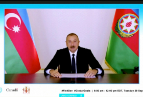   President Ilham Aliyev made speech in a video format at a meeting of Heads of State and Government  