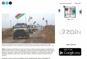   Azerbaijan troops enter first district ceded by Armenia -   Kuwait Times    