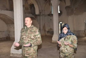  President Ilham Aliyev and First Lady visit Juma mosque in Aghdam -  PHOTO|VIDEO