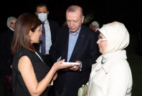 Head of Int’l Turkic Culture and Heritage Foundation presents book to Turkish president