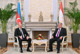  President Ilham Aliyev, President Emomali Rahmon hold one-on-one meeting in Dushanbe 