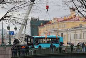 Seven killed as bus falls into river in Russia's St Petersburg