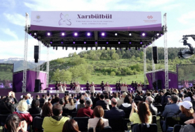  Azerbaijani President and First Lady participating in opening of 7th “Kharibulbul