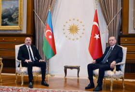 One-on-one meeting between Turkish and Azerbaijani presidents kicks off  