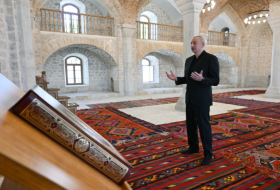 President Ilham Aliyev attended reopening of Ashaghi Govhar Agha Mosque after its restoration