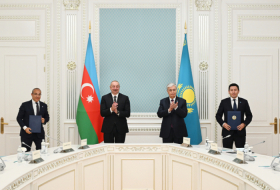   Astana hosts ceremony to exchange Shareholders Agreement signed between Azerbaijan and Kazakhstan  