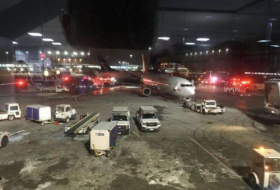 Fire as one plane crashes into another at Toronto Pearson airport