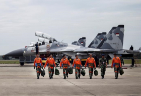 Indonesia air force holds its largest military exercise in South China Sea 