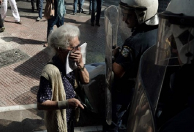 Greek police fire teargas at pensioners during anti-austerity protest 