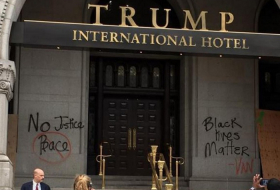 Donald Trump`s new luxury hotel graffitied with `Black Lives Matter`