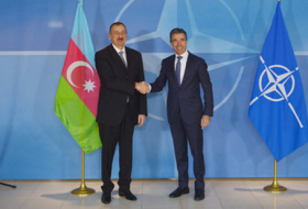 Azerbaijani President Ilham Aliyev meets NATO Secretary General in Brussels PHOTO