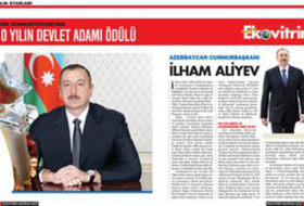 Azerbaijani president to receive `President of Decade` award in Istanbul