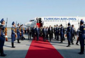 Turkish president arrives in Azerbaijan