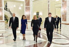 President Ilham Aliyev hosted official dinner reception in honor of Croatian President