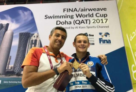 Azerbaijani swimmer grabs gold at World Cup 2017 in Qatar
