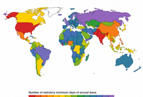  The amount of holiday you get across the world, mapped