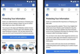 Facebook: Cambridge Analytica warning sent to users