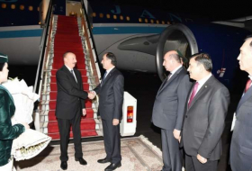 President Ilham Aliyev arrived in Tajikistan