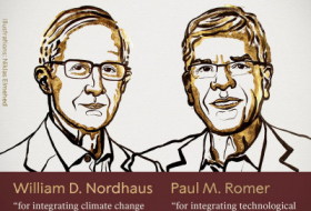 US duo William Nordhaus, Paul Romer win 2018 Nobel economics prize