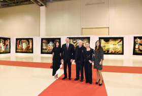   President Ilham Aliyev views exhibition marking 90th anniversary of People’s Artist Tahir Salahov  