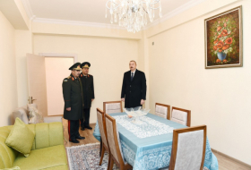  President Ilham Aliyev attends ceremony of giving out apartments to military servicemen 