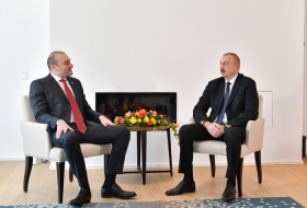  Azerbaijani President meets Georgian PM-  URGENT 