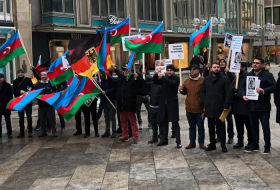  Azerbaijanis living in Germany staged protest rally- PHOTOS  
