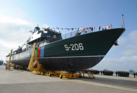  Azerbaijan’s border guard ship set afloat in Caspian Sea - PHOTOS 