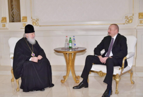 President Ilham Aliyev meets Patriarch Kirill of Moscow and All Russia 