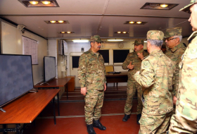  Azerbaijan’s Defense Minister visits exercise command post established on territory  