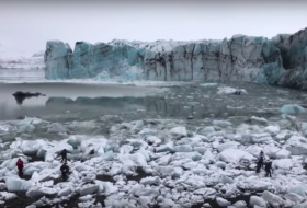   Glacier collapse sends large wave towards shore-  NO COMMENT    